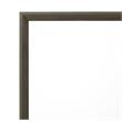 Bowery Hill Horizontal Dresser Mirror with Wooden Frame in Gray