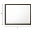 Bowery Hill Horizontal Dresser Mirror with Wooden Frame in Gray