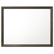 Bowery Hill Horizontal Dresser Mirror with Wooden Frame in Gray