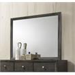 Bowery Hill Horizontal Dresser Mirror with Wooden Frame in Gray