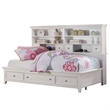 Bowery Hill Daybed with 3 Drawer Storage in White Wood Finish