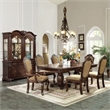 Bowery Hill Double Pedestal Dining Table with Decorative Base in Espresso