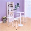 Bowery Hill Contemporary Metal Frame Bar Stool Set of 2 in White