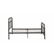 Bowery Hill Full Spindle Bed with Metal Frame in Sandy Gray and Copper