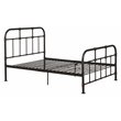 Bowery Hill Full Spindle Bed with Metal Frame in Sandy Gray and Copper