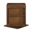 Bowery Hill Swivel Square Wooden End Table with Storage in Espresso