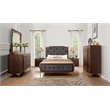 Bowery Hill 2 Drawer Nightstand in Cherry with Gold Metal Trim