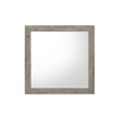 Bowery Hill Square Mirror with Wooden Frame in Light Gray Finish