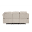 Bowery Hill Motion Sofa in Light Gray Chenille with Storage Armrests