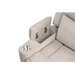 Bowery Hill Motion Sofa in Light Gray Chenille with Storage Armrests