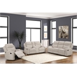 Bowery Hill Motion Sofa in Light Gray Chenille with Storage Armrests