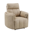 Bowery Hill Motion Glider Recliner with Swivel in Beige Microfiber