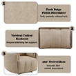 Bowery Hill Motion Glider Recliner with Swivel in Beige Microfiber