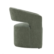 Bowery Hill Arm Chair with Casters and Green Linen Upholstery