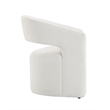Bowery Hill Swivel Dining Arm Chair with Casters in Cream Linen