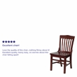 Bowery Hill Wood Restaurant Dining Chair in Mahogany Finish