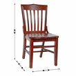Bowery Hill Wood Restaurant Dining Chair in Mahogany Finish