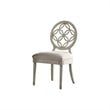 Bowery Hill Upholstered Dining Side Chair in Distressed White