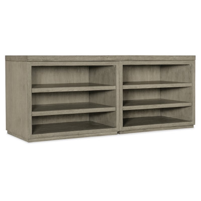 Bowery Hill 72in Home Office Credenza with Two Open Cabinets
