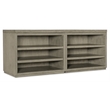 Bowery Hill 72in Home Office Credenza with Two Open Cabinets