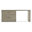 Bowery Hill 72in Home Office Desk with Lateral File Drawer in Smoked Gray
