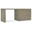 Bowery Hill 72in Home Office Desk with Lateral File Drawer in Smoked Gray