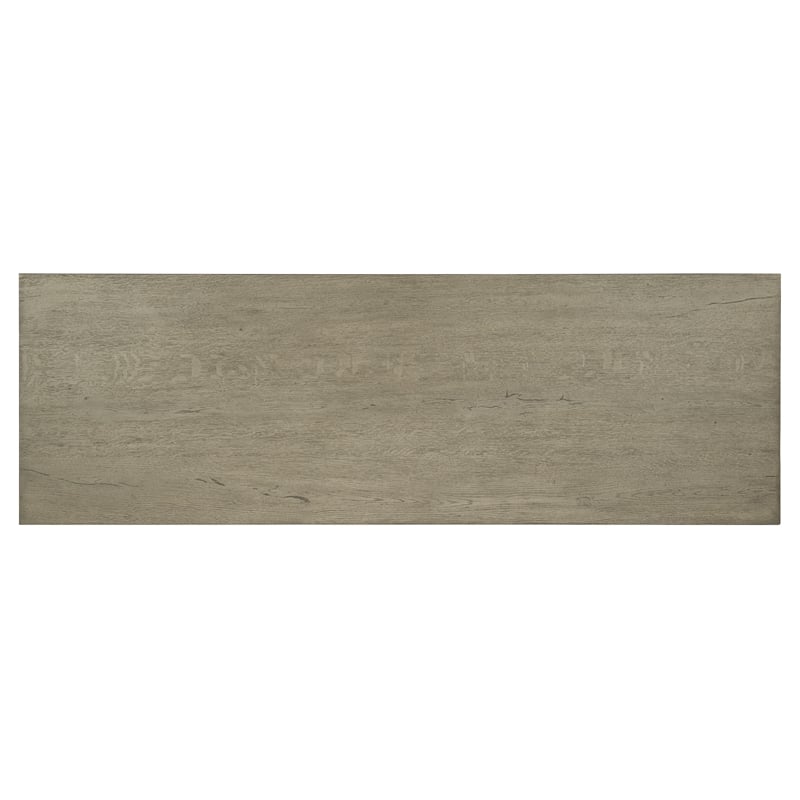 Bowery Hill 72in Home Office Desk with Lateral File Drawer in Smoked Gray