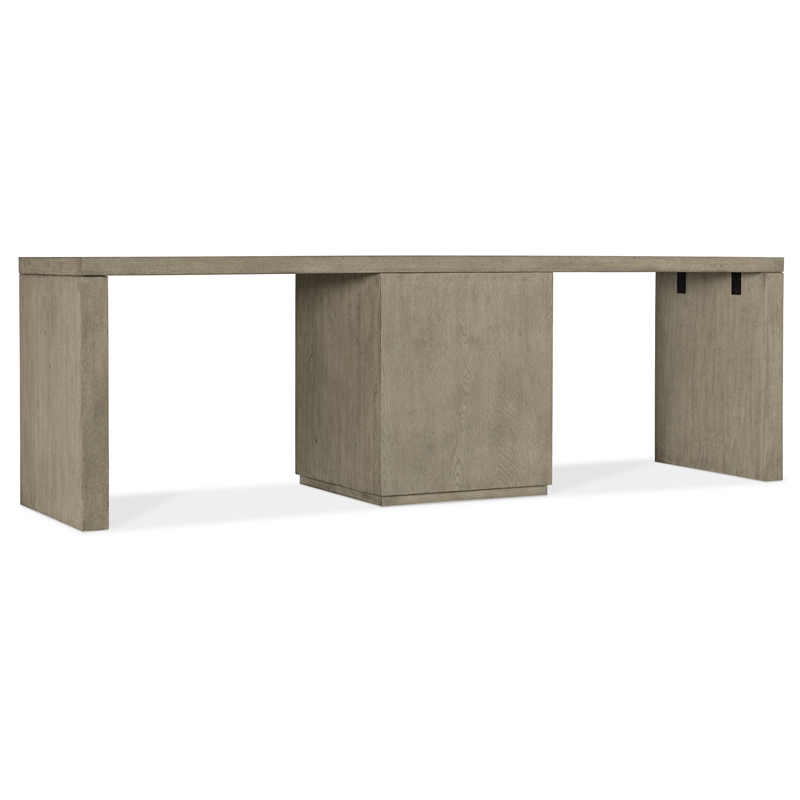 Bowery Hill 96in Home Office Desk with One Centered File Drawer