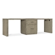 Bowery Hill 96in Home Office Desk with One Centered File Drawer