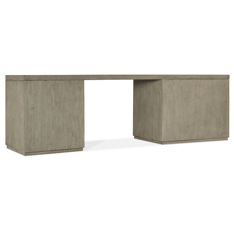 Bowery Hill 96in Home Office Desk with One File and Open Cabinet