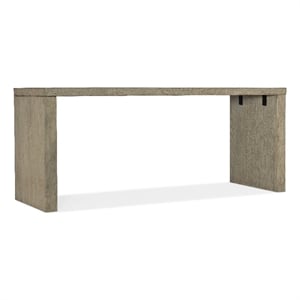 Bowery Hill 72in Home Office Desk in Soft Smoked Gray Finish