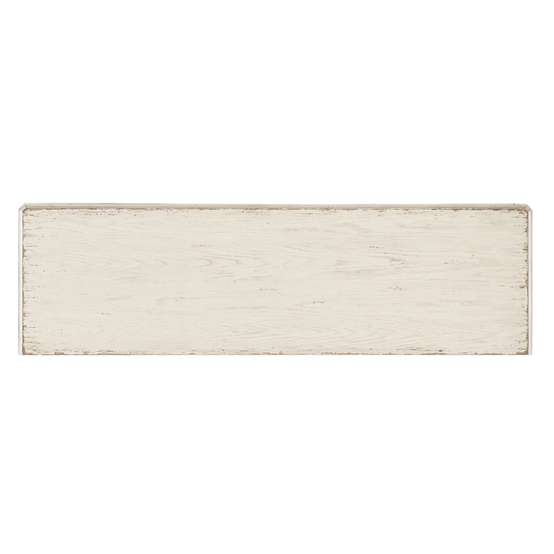 Bowery Hill 7-Drawer Dresser in White Distressed Wood Finish