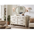 Bowery Hill 7-Drawer Dresser in White Distressed Wood Finish