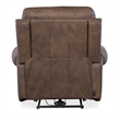 Bowery Hill Power Leather Recliner with Power Headrest in Brown