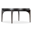 Bowery Hill Round Acacia Wood Tray-Top Cocktail Table in Dark Brown