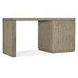 Bowery Hill 60in Home Office Desk with One File Drawer in Smoked Gray