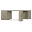 Bowery Hill Home Office Corner Desk with Two File Drawers in Smoked Gray