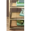 Bowery Hill Etagere with Stainless Steel Frame and Cane Shelves