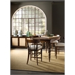 Bowery Hill Entertainment Console with Cane Doors in Dark Natural Wood