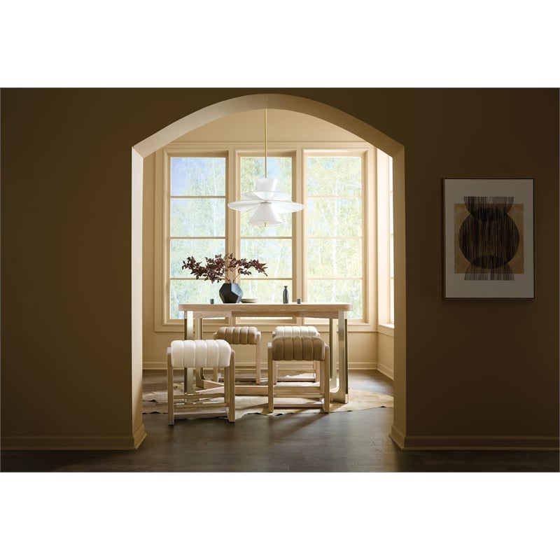Bowery Hill Counter-Height Gathering Table in Natural Wood Finish