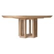 Bowery Hill Round Dining Table with 18in Leaf in Natural Wood