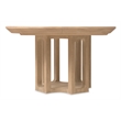 Bowery Hill Round Dining Table with 18in Leaf in Natural Wood