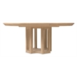 Bowery Hill Round Dining Table with 18in Leaf in Natural Wood