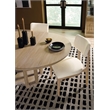 Bowery Hill Round Dining Table with 18in Leaf in Natural Wood