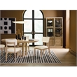 Bowery Hill Round Dining Table with 18in Leaf in Natural Wood