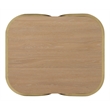 Bowery Hill Compact Accent Table with Brass Legs in Natural Wood