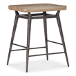 Bowery Hill Counter Chair with Metal Base in Light Natural Wood