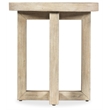 Bowery Hill Round Acacia Modern Side Table in Light Natural Wood