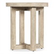 Bowery Hill Round Acacia Modern Side Table in Light Natural Wood
