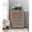 Bowery Hill 5-Drawer Chest in Gray Washed Oak and Light Gray